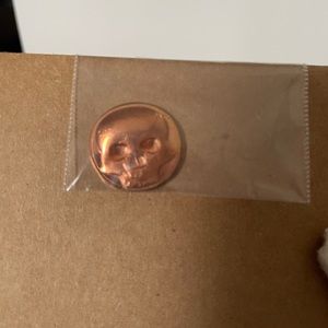 One US Lincoln Memorial Skull penny good luck charm challenge coin